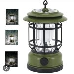 Solar camping light with USB